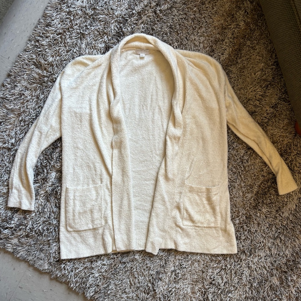 Barefoot Dreams cardigan.